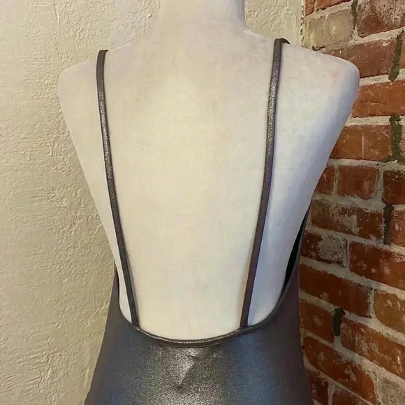 H&M Metallic‎ Bodysuit Silver Coachella Collection - Picture 7 of 8